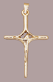 Crucifixo folheado a ouro