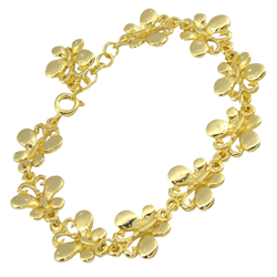 Pulseira borboleta, banhado a ouro 18K