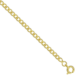 Corrente masculina de 50cm, banhada a ouro 18K