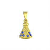 Pingente Nossa Senhora com strass saphira